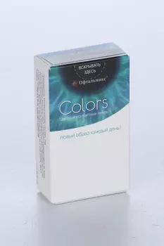 Контактные линзы цветные Офтальмикс Colors небесно-голубой D -1.5 DIA 14.2, 2 шт