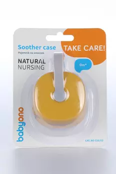 Контейнер Бебионо д/соски-пустышки начурал несинг желтый (с 0 мес)