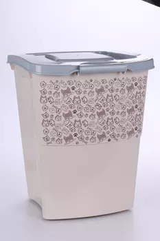 Контейнер Чистый котик д/корма 36 л 40х38.5х47.5 см серый