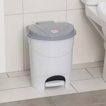 Контейнер IDEA д/мусора с педалью, 11 л, цвет мраморный