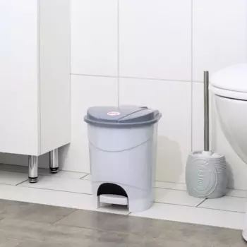 Контейнер IDEA д/мусора с педалью, 7 л, цвет мраморный