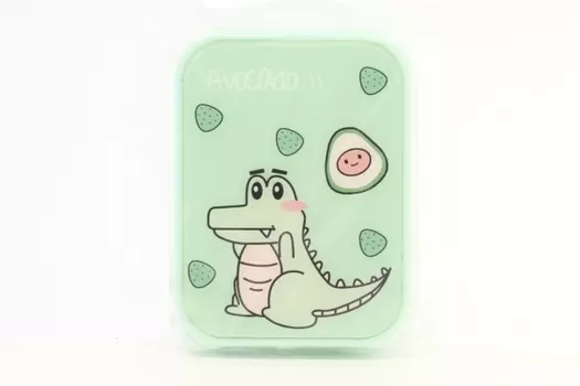 Контейнер Podarkovich Dino-Avocado Green д/линз динозавр прямоугольный зеленый