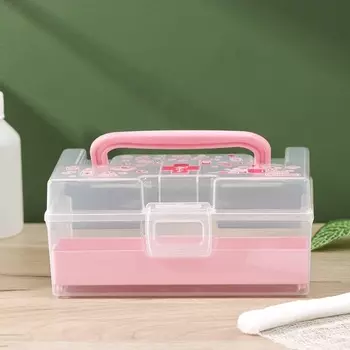 Контейнер с вкладышем Полимербыт Аптечка дорожная 0,8 л цвет МИКС