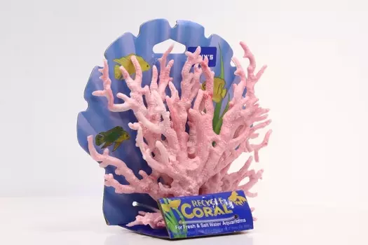 Коралл пластиковый малый 17 х 6 х 13 см, розовый
