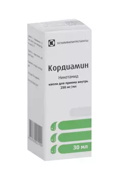 Кордиамин 25%, 30 мл, капли для приема внутрь