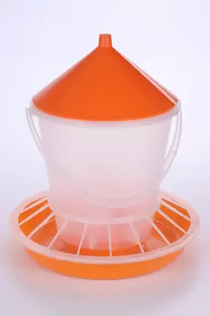 Кормушка-поилка Чистый котик д/птиц 12 л оранжевый