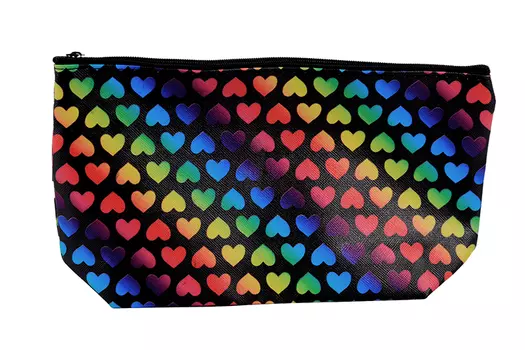 Косметичка на молнии цвет черный/разноцветный