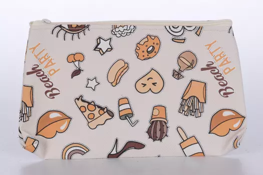 Косметичка на молнии лето бежевый