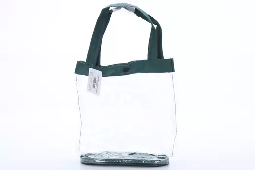 Косметичка ПВХ, отдел на кнопке, 2 ручки, цвет зелёный