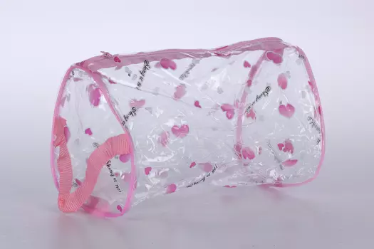 Косметичка ПВХ, отдел на молнии, 2 ручки, цвет МИКС