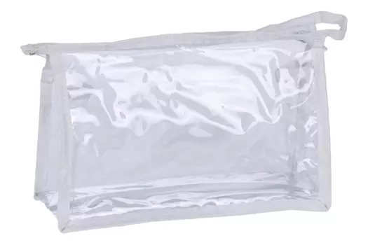 Косметичка ПВХ, отдел на молнии, цвет белый