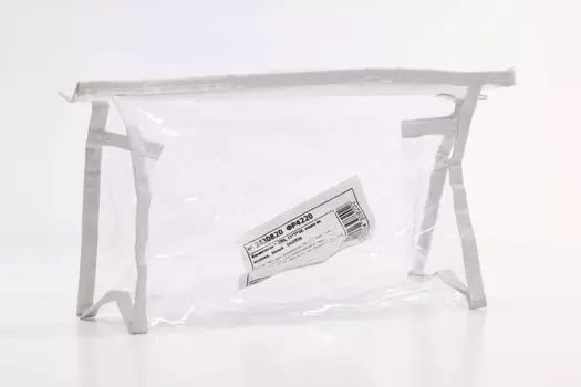 Косметичка ПВХ, отдел на молнии, цвет белый/прозрачный