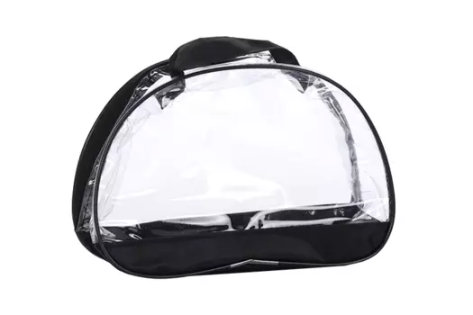 Косметичка ПВХ, отдел на молнии, с ручкой, цвет чёрный