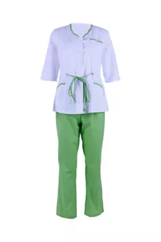 Костюм AVA Ольга медицинский женский р 96-100 (158/164), белый/лайм