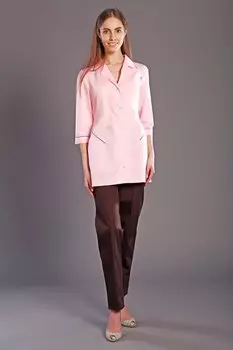 Костюм медицинский ИридаМед м-105 розовый/шоколад р 50