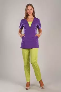 Костюм медицинский ИридаМед м-111 фиолетовый/лайм р 50