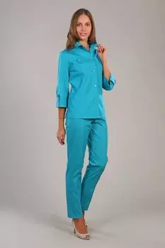 Костюм медицинский ИридаМед м-125 темно-бирюзовый на кнопках р 50