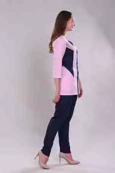 Костюм медицинский ИридаМед м-129 черничный/нежно-розовый р 48