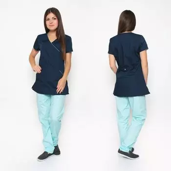 Костюм медицинский ИридаМед м-185А черничный/светло-бирюзовый р 50