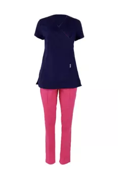 Костюм медицинский ИридаМед м-185А черничный/ярко-коралловый р 46