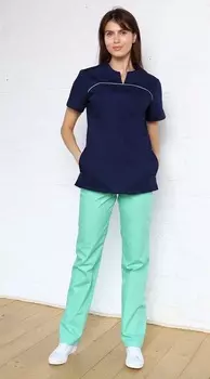 Костюм PROLANA хирургический Вита с кантом №Y2+3 р 52 синий/бирюзовый