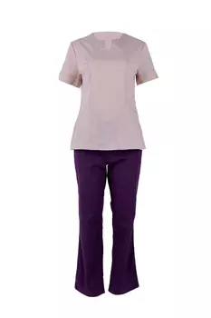 Костюм PROLANA медицинский р 48 бежевый/сливовый
