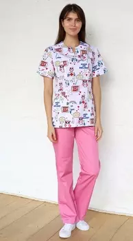 Костюм PROLANA медицинский Вита принт № М1Б+8 р 46