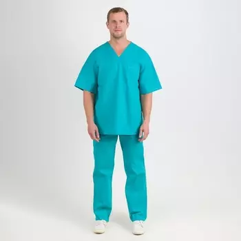 Костюм Вселенная текстиля хирург рукав короткий бязь гост цвет изумруд 64-66 рост 182-188