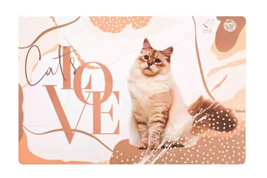Коврик под миску Cats love 43х28 см