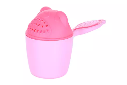 Ковш д/купания Мишка 600 мл цвет розовый
