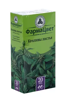Крапивы лист ФармаЦвет, 1,5 г, 20 шт, сырье растительное-порошок