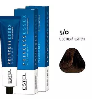 Краска для волос Estel Princess Essex 5/0 Светлый шатен 60мл.