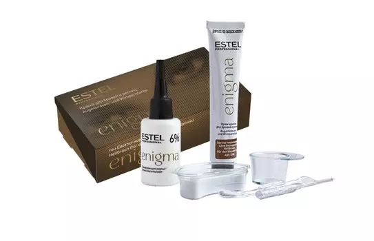 Краска ESTEL PROFESSIONAL д/бровей и ресниц professional enigma светло-коричневый 2 шт 20 мл
