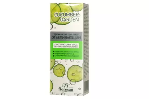 Крем-актив Floresan cucumber garden д/лица отбеливающий с экстр огурца/гликолевой кислотой, 50 мл