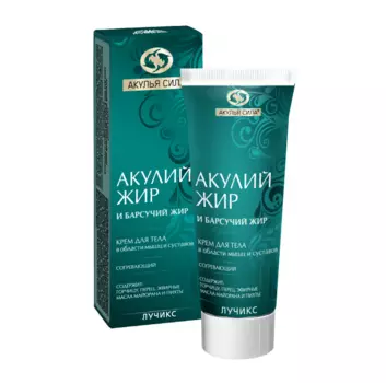 Крем Акулий жир д/тела барсучий жир согрев, 75 мл