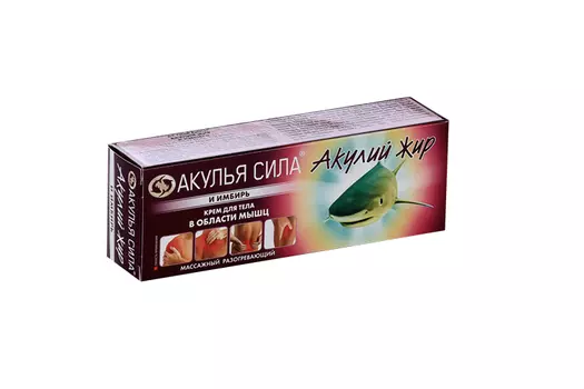 Крем Акулий жир и Имбирь д/тела в области мышц массажн разогревающ, 75 мл