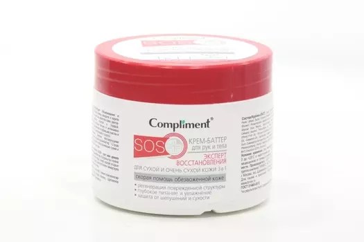 Крем-баттер Compliment 3 в 1 SOS+ д/рук/тела эксперт восста д/сух/очень сух кожи, 300 мл