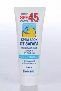 Крем-блок Флоресан д/лица от загара SPF45, 60 мл