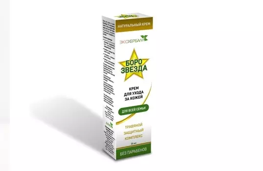 Крем БороЗвезда д/ухода за кожей травяной защит комплекс д/всей семьи, 30 мл