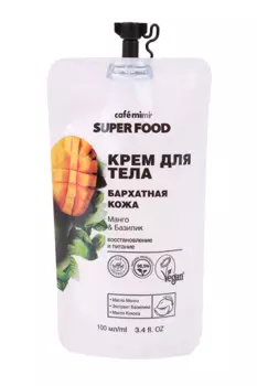 Крем Cafe mimi д/тела бархатная кожа восстан/питание манго/базилик, 100 мл