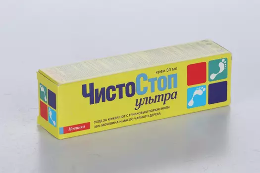 Крем Чистостоп Ультра уход за огрубевш и шелуш кожей ног с гриб поражен 30% мочевина, 30 мл