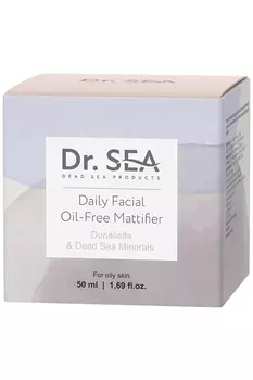 Крем для лица Dr. Sea матирующий безжировой с Дуналиеллой и минералами Мертвого моря, 50 мл