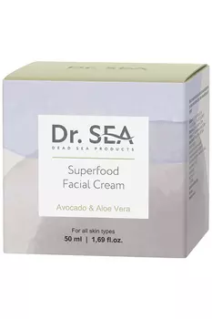 Крем для лица Dr. Sea "Суперфуд" с авокадо и алое вера, 50 мл