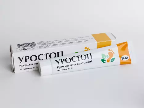 Крем для пяток смягчающий Уростоп с мочевиной 30%, 50 мл, Аклен