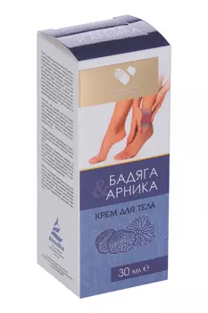 Крем Домашняя аптечка д/тела от синяков/ушибов бадяга/арника, 30 мл