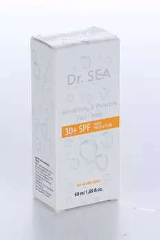 Крем Dr Sea увляжняющий/защитный SPF30+ д/лица, 50 мл