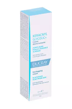 Крем Ducray Keracnyl Glycolic+ матирующий очищающий д/кожи склонной к акне, 30 мл