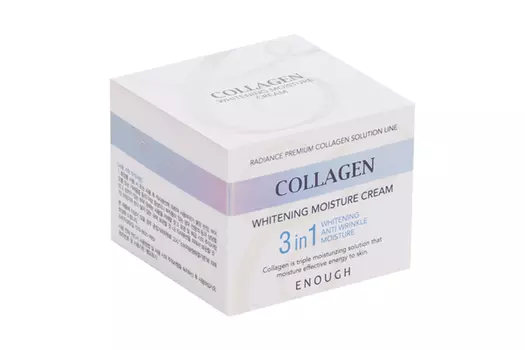 Крем ENOUGH Collagen Whitening Moisture Cream 3 in 1 д/лица антивозраст увлаж, 50 мл