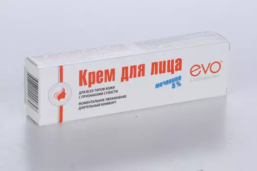 Крем Evo д/лица с мочевиной 5% д/всех типов кожи с признаками сухости, 46 мл