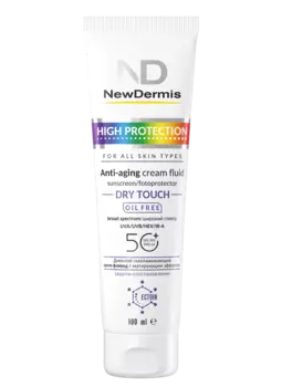 Крем-флюид NEWDERMIS дневной омолаживающий c матирующим эффектом SPF 50+ PPD 24, 100 мл
